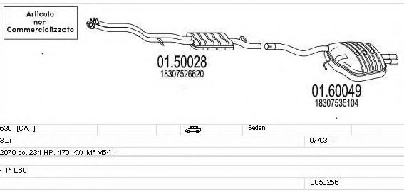 MTS C050256007805 Exhaust System